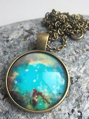 Steampunk Necklace Nebula starscape space design