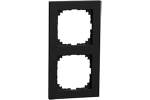 Schneider Electric Merten M-Pure ramka podwójna, IP20, IK03, czarna matowa, numer artykułu MEG4020-3603