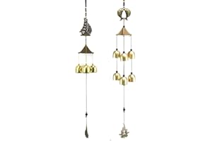 EULAPGOE Campane a vento portafortuna, Campanelli a vento, campane a vento per giardino, cinesi fortunati in metallo, per esterni, interni, decorazione della casa