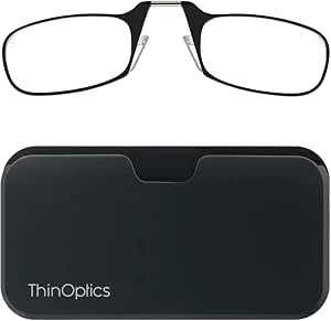 ThinOptics Occhiali da lettura con custodia universale, Graduazione di 1.50  resistenza, montatura nera : Amazon.it: Salute e cura della persona