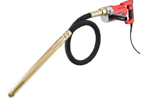 VEVOR Elektrisk betongvibrator, 800 W, bärbart vibrerande betongverktyg med axel 1,5 m, 4 000 varv/min, 1 3 000 VPM-vibration, bärbar cementvibrator för att ta bort luftbubblor, blanda betong