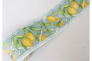 LGVXSRTYU Wallpaper Border self Adhesive Blue Lemon Peel and Stick Wall Border Sticker Home Ceiling Decorative Border for Bathroom Living Room Kitchen 10X1000CM