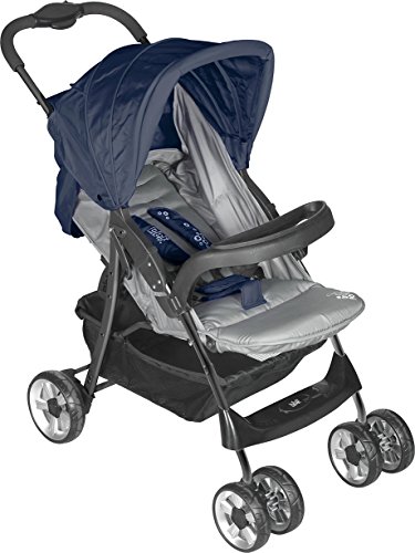 lulabi Lolli Structured Pushchair with Tray, Grey/Blue
