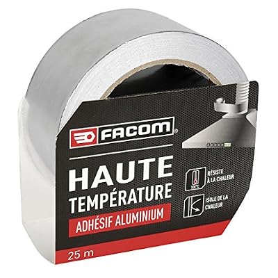 FACOM 84300 Adhésif aluminium haute température 25 m x 50 mm, Gris