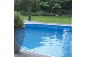 EDENEA Liner Piscine Hors Sol – Rond - Diamètre 460 cm – Hauteur Paroi 1.22m à 1,32m - Montage Overlap - Coloris Bleu Uni - Spécial Piscine Acier - Idéal en Remplacement Rénovation