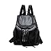 Produktbild Yy.f Gewaschenes Leder Schulterbeutel Neue Urlaubsreise Geflochtenen Quasten Kleinen Rucksack Wasserabweisend Handtaschen,Black-25*17*35cm