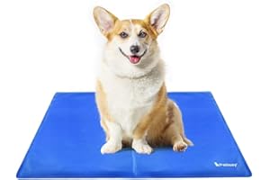 PetIsay Dog Cooling Mat, Cat Cooling Pad - Pressure-Activated Gel Cooling Mat for Dogs- Keep Your Dogs and Cats Comfortable All Summer - Avoid Overheating (M, Blue)