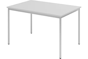 ‎BÜMÖ bümö Tisch, Multifunktionstisch 120 x 80 cm in grau - Besprechungstisch, Konferenztisch, Meetingtisch, Mehrzwecktisch, Pausentisch, Besprechungsraum, Meetingraum, Pausenraum