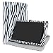 Produktbild LiuShan All-New Amazon Fire HD 10 Rotary hülle, 360°rotierenden Drehbares Standfunktion hülle mit Schöne Muster Fire HD 10 Tablet (7th Gen.- 2017 Modell),Zebra Schwarz