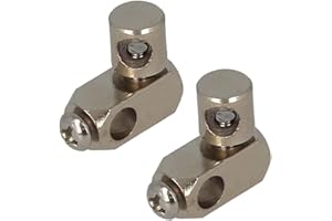 Zilimontt Doppelgelenkstück für Exzenter-Ablaufgarnitur, 2er-Pack, verstellbarer Metallverbinder mit 360° Drehung, kompatibel mit verschiedenen Armaturen und Spülen