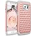 Price comparison product image Galaxy S7 Edge Case, [Studded Rhinestone] Crystal Bling Shock Absorbing Hybrid Defender Rugged Slim Case Cover For Samsung Galaxy S7 Edge G9350[Rose Gold]