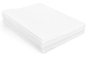 Jeffdad 10 Stück Filz zum Basteln Weiß, 20 x 30 cm Bastelfilz 1mm Dick Filzstoff zum Nähen Weicher Vliesstoff Stoff Filzplatten Filzstoff Basteln für Nähprojekte DIY Handarbeit(Weiß)
