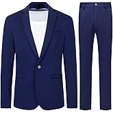 Allthemen Costume Hommes 2 pièces Slim Fit Costard Un Bouton Causal d'affaires pour Mariage