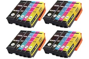Supply Guy 20 kartridże z czipem kompatybilne z Epson 26XL dla Expression Premium XP510 XP520 XP600 XP605 XP610 XP615 XP620 XP625 XP700 XP710 XP720 XP800 XP810 XP820