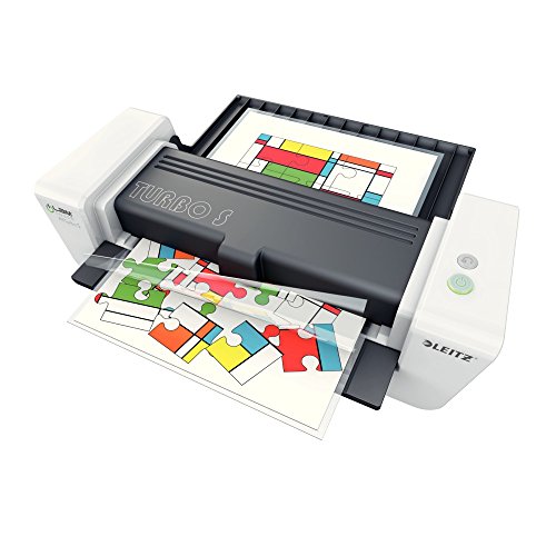 Leitz 74731000 iLam A3 Turbo S Laminator, High Performance, High Speed, Glossy - White/Grey