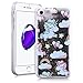 Produktbild SMART LEGEND für iPhone 7 Hardcase Liquid Hülle Glitter Case Hartschale Transparent Schutzhülle Handyhülle Fließen Flüssig Schwimmend Premium Shiny Glanz Sparkle Bling Tasche Skin Schale Hart PC Clear Kristall Handytasche Etui - Schön Einhorn