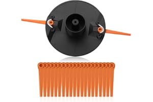 FOURSHOW 【Mise à niveau】Plaque à double lame compatible avec Gardena Articles 9822, 14702, Accessoire de rechange pour coupe-bordure, 20 lames