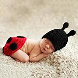 QHGstore Marienkäfer zweiteilige Baby fotografiert Kinder Fotografie Kleidung Vollmond Foto Tag hundert fotografische prop Geschwindigkeit