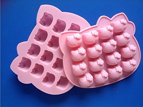 Creativemoldstore 1pcs New style 16 Holes Hello Kitty(HY1-112) Silicone Chocolate/Jelly/Pudding/Ice/Candy DIY Mould
