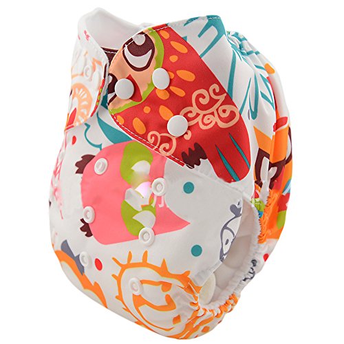 iZiv(TM) Newborn Organic Infant Waterproof/Adjustable/Reusable/Washable Pocket Cloth Diaper Fit Babies 0-3 Years(Owl)