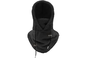 WIFGMJY Balaclava Windproof Ski Mask Winter Thermal Fleece Hood Heavyweight Neck Warmer Snood Outdoor Sports Face Covers Hat for Men & Women Ski Hat