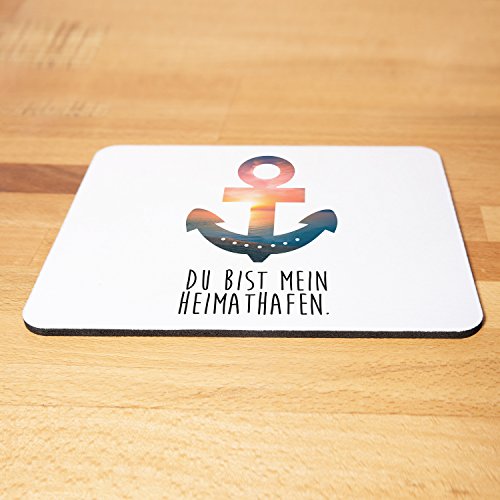 Mr. & Mrs. Panda Mauspad Druck Anker – 100% handmade & handbedruckt – Anker, maritim, Meer, Küste, Schiff Mouse Pad, Mousepad, Computer, PC, Männer, Mauspad, Maus, Geschenk, Druck, Schenken, Motiv, Arbeitszimmer, Arbeit, Büro Anker, maritim, Meer, Küste, Schiff - 3
