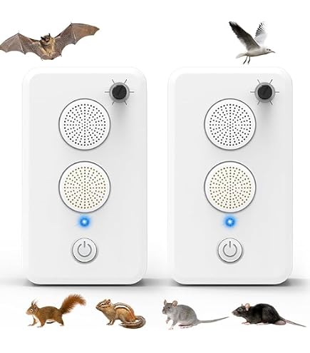 Répulsif à Ultrasons Chauves-souris – Lot De 2, Pour Extérieur/intérieur, Rechargeable USB, Silencieux