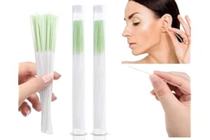 ZHENG XUAN 120 Pièces Fil de Nettoyage de Trous de Boucles d'Oreilles Soins de Perçage Jetables Ligne de Nettoyage de Perçage Soins de Perçage d’Oreilles Outil de Nettoyage Élimination