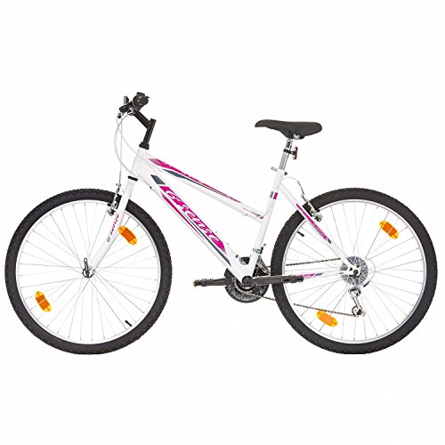 26 Zoll 6ST SENSE EU-PRODUKT Damenfahrrad Mädchenfahrrad Mountainbike Rad Bike Cycling Kinderfahrrad Jugend Fahrrad Jungen MTB SHIMANO, Rahmen 46 cm, 18-GANG BLAU WEISS Schaltung mit Beleuchtung nach STVO - 7