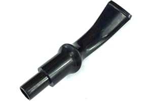 MUXIANG Ebonite Bent Saddle Tobacco Pipe Replacement Mouthpiece for Free Style Tobacco Pipe Fit 9mm Charcoal Filters BE0062