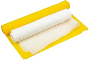 ETPUVIUMBE Siebdruck-Netz, Größe 127,7 cm x 9,1 m, 100/110/120/140/160/180/200/250/300 Mesh, weiß gelb für Siebdruckmaschinenzubehör, Filtermalerei, Polyester (14) 0 Monate/55 cm T Weiß)