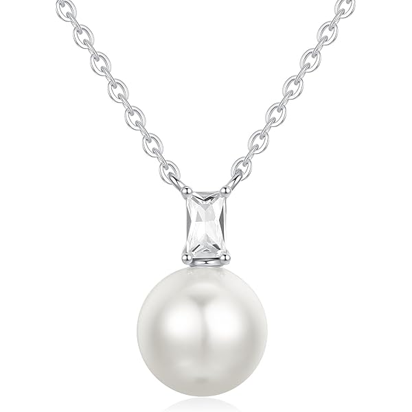 Unendlich U Collana Con Ciondolo Coniglio In Argento 925 E Perla D'Acqua Dolce 6mm - Gioiello Per Donna E Ragazza
