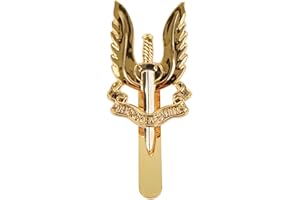 Epic Militaria British SAS Regiment Brass Cap Badge - Gold with Silver Sword