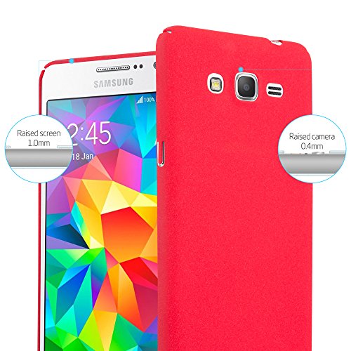 Samsung Galaxy GRAND PRIME Funda Super Delgada de Pl  stico Duro en FROSTY ROJO de Cadorabo  Dise  o FROSTY      Cubierta Protectora Ligera con Antichoque y Resistente al Rayado para Tel  fono M  vil     Protecci  n Carcasa Case Cover