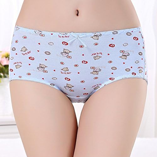 Women's waist multi-color print, hip briefs, solid color underwear,P