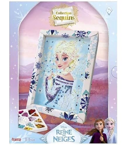 Lansay Collection Sequins – Licorne – Tableau étincelant à Fixer Avec épingles Et Sequins, Cadre Inclus, Dès 7 Ans