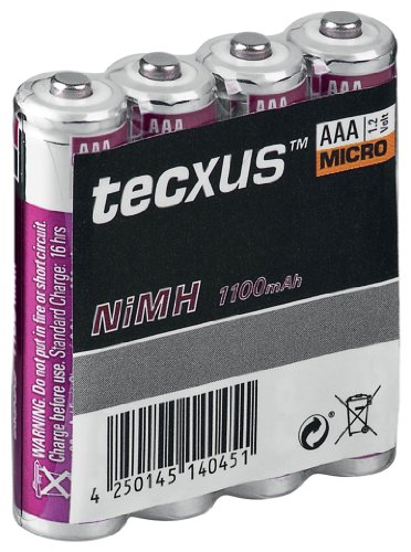 Preisvergleich Produktbild Tecxus NiMh Akku Micro (1,2V, 1100mAh) 4 Stück