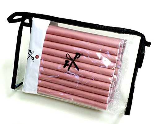 Papilotten – Flex-Wickler Set 30 Stck. + Kosmetiktasche – 14 mm hell-pink - 2