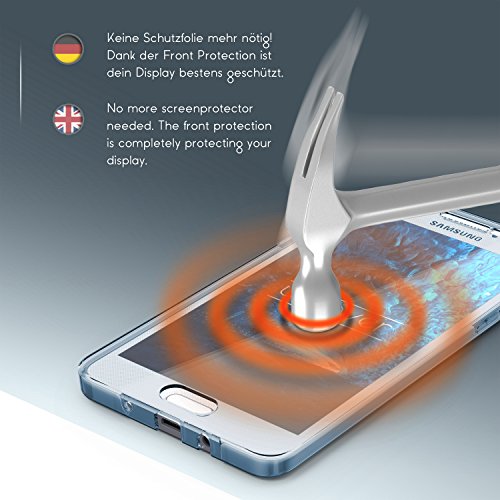 Urcover   Samsung Galaxy A5 2015   Funda Carcasa Protectora 360 Grados   TPU en Azul   Protecci  n Completa Case Cover Smartphone M  vil Accesorio