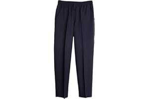 GENÉRICO Pantalón Adaptado Hombre - Verano - Pantalon Vestir con Goma en la Cintura - Tallas Grandes - Gris/Marino/Tostado