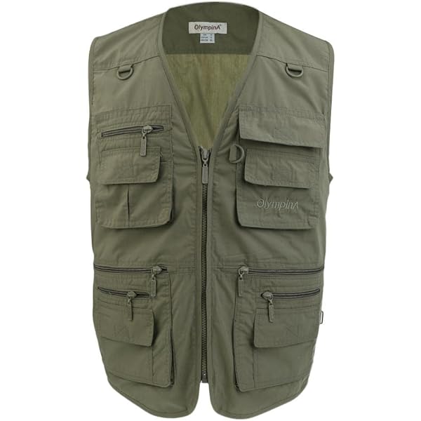 MYADDICTION Men Outdoor Multi-Pocket Vest Travelers Fishing