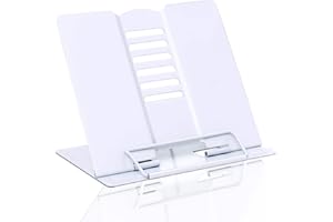 Powmag Reading Stand, Book Stand, Metal, Book Stand, Children, Reading Stand, Height Adjustable, Foldable for Book Stand for Study, Work, Reading, Kitchen Cookbook Holder
