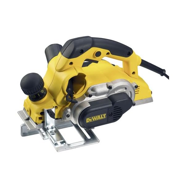 DeWalt Elektrohobel/ Hobel (1,050 Watt, Hobelbreite 82 mm, max. Hobeltiefe 4 mm, Hobelstärke in 1/10 mm-Schritten schnell und präzise einstellbar, für harte Holzarten geeignet, inkl. Zubehör) D26500