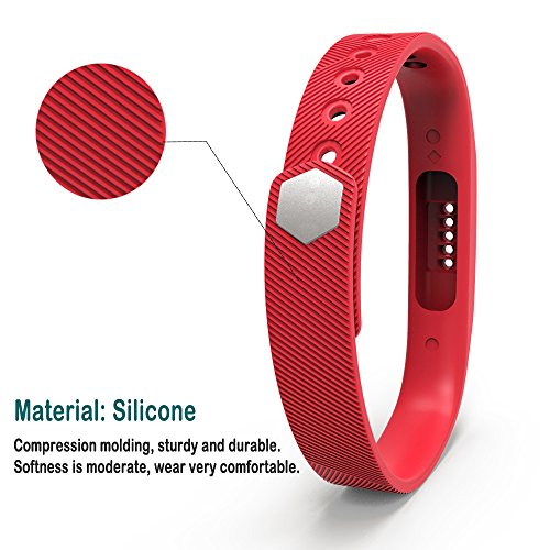 Für Fitbit Flex 2 Zubehör Ersatz Armband – iFeeker Classic Weiche Silikon Metall Schließe Uhr Buckle Design Armband Halter Tasche für 2016 Fitbit Flex 2 Fitness Activity Tracker (Klein oder Groß) - 3