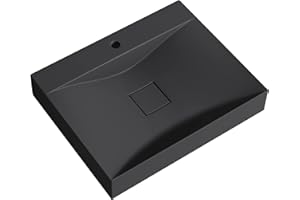 DOPORRO Sogood 60x48x10cm Lavabo sobre encimera antracita mate Colossum810-600 de fundición mineral lavabo suspendido de mármol