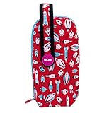 Contenido: 1 goma de borrar, 1 sacapuntas AFILA, 1 lápiz de grafito HB, 3 bolígrafos CAPSULE UNO (azul, negro y rojo), 1 regla de 15 cm, 12 lápices de colores triangulares, 12 rotuladores de punta cónica. poliéster