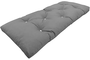 My Layabout Foam Crumb Futon Mattress | Roll Out Guest Bed | 10 Colours | 3 Sizes. (Single | 190cm x 75cm, Grey)