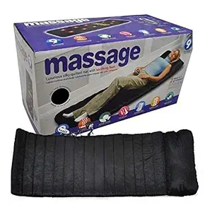 OCTOPUS PRIME Heating Vibrating Head Neck Leg Massanger Bed Cushion with Remote Control for Massage (160x55cm,Black)