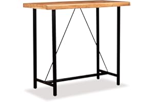 ‎FESTNIGHT Festnight Holz Bartisch Stehtisch aus Massiv Sheeshamholz Bistrotisch Tresen Bar küche IndustrieDesign Loft 120 x 60 x 107 cm