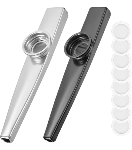 Ashata Kazoo Métal Accessoire d'instrument de musique à bouche de flûte Kazoo en métal durable